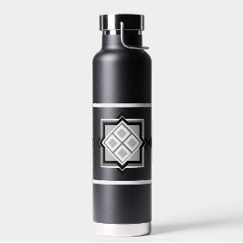 Botella de agua del patrón cuadrado geométrico geo