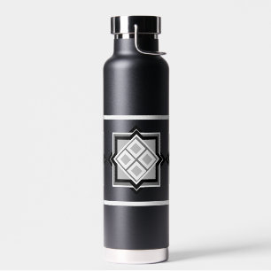 Botella de agua del patrón cuadrado geométrico geo