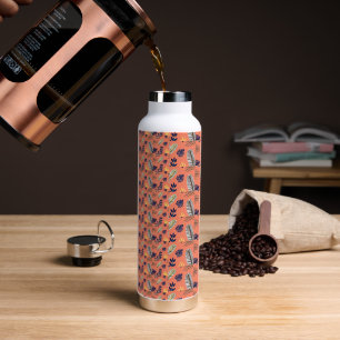Botella de agua del patrón de hojas moderno