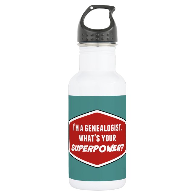 Botella de agua del Personalizado de superpotencia (Anverso)