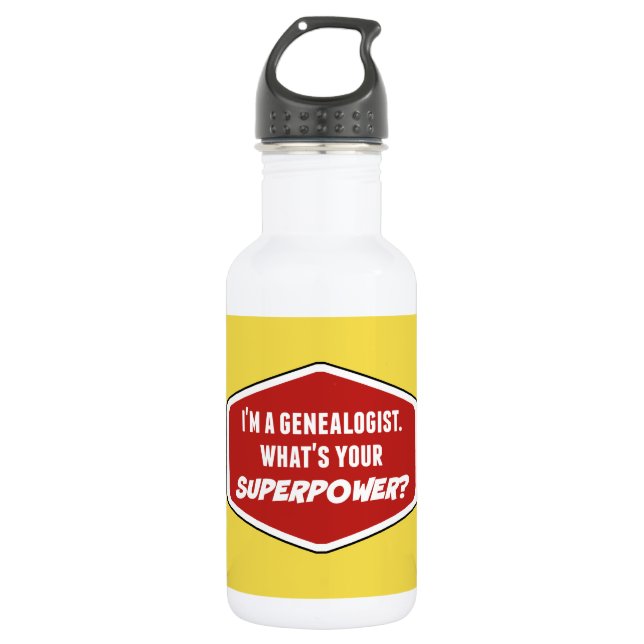 Botella de agua del Personalizado de superpotencia (Anverso)