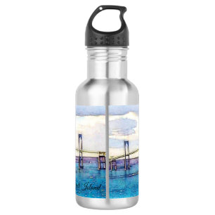 Botella de agua del puente de Rhode Island Newport