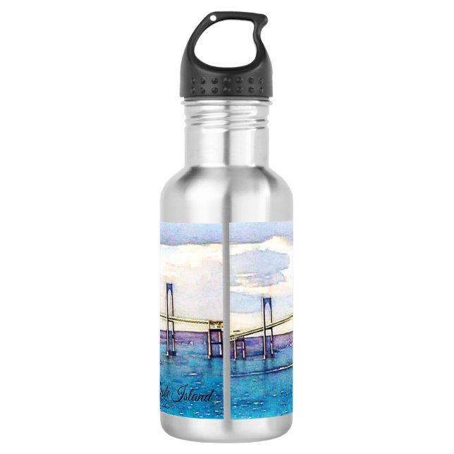 Botella de agua del puente de Rhode Island Newport (Anverso)