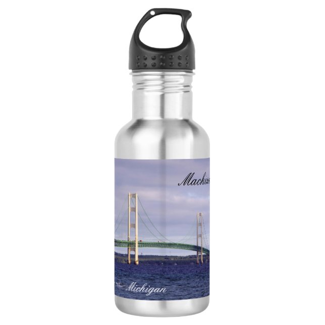 Botella de agua del puente Mackinac (Anverso)