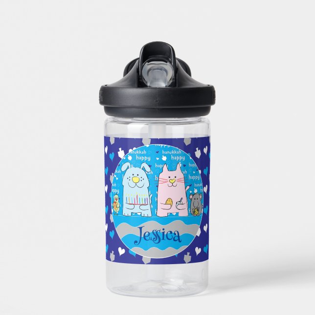 Botella de Agua del Ratón de Janucá y Amigos (Delante)