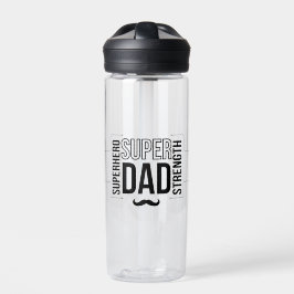 Botella de agua del simple Super Dad Black