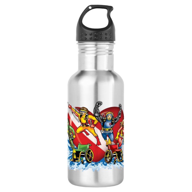 Botella de agua del superhéroe del Diveheart (Anverso)