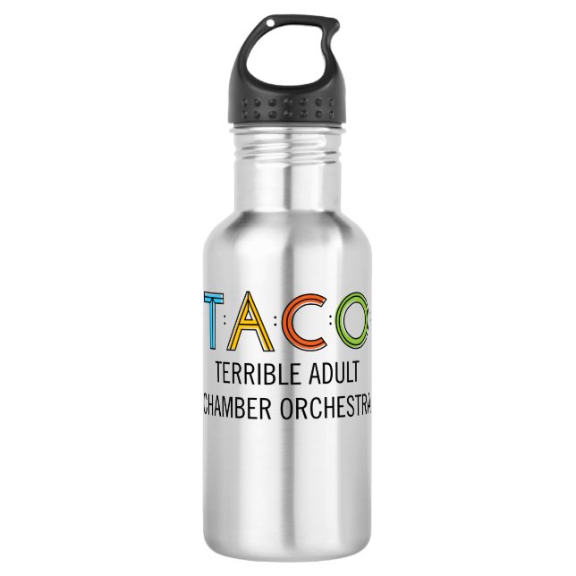Botella de agua del TACO (18 onzas), acero (Anverso)