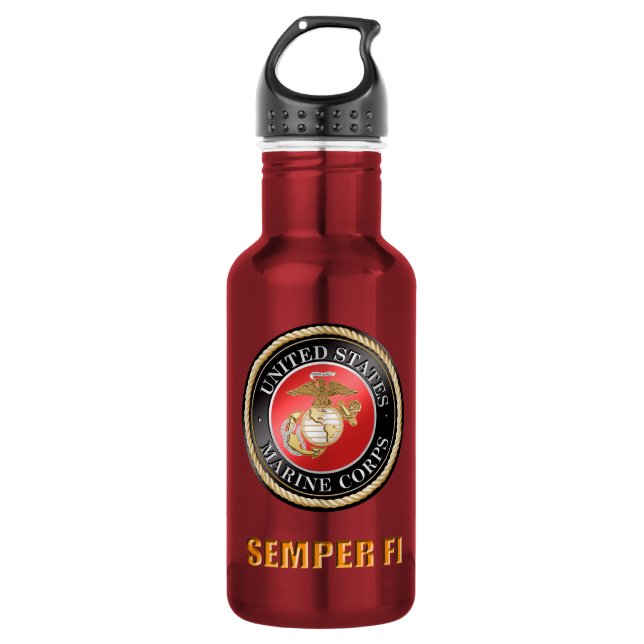 Botella de agua del USMC Semper Fi (Anverso)
