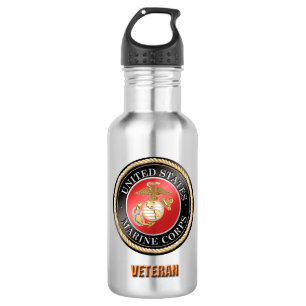 Botella de agua del veterano del USMC