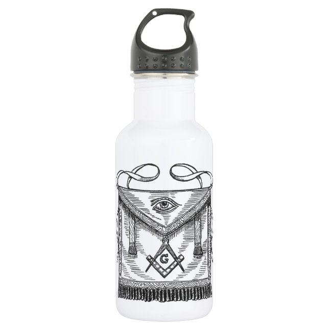 Botella De Agua Delantal masónico (Anverso)