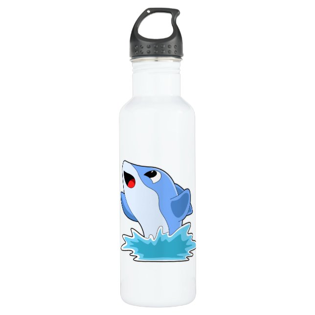Botella De Agua Delfín en el agua (Anverso)