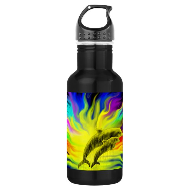 Botella De Agua Delfines al sol (Anverso)