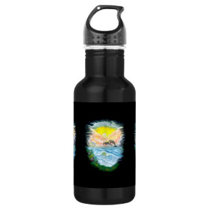 Botella De Agua Delfines jugando en el sol