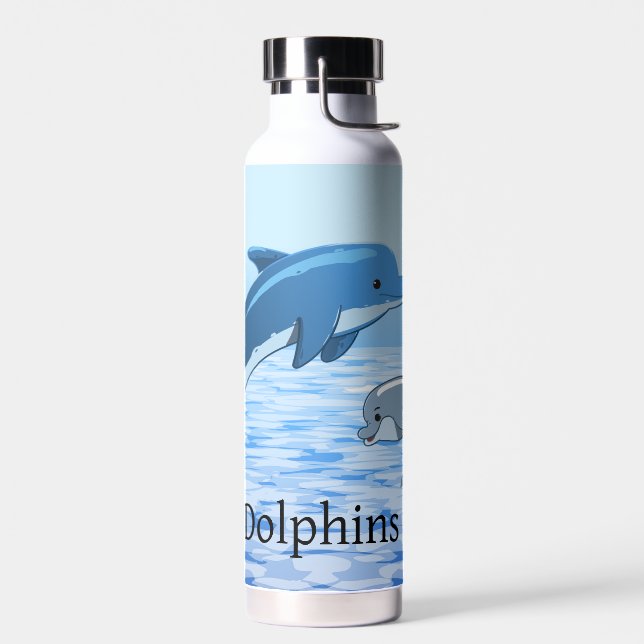 Botella De Agua Delfines Thor Copper Vacuum Frasco De Agua Insulad (Izquierdo)
