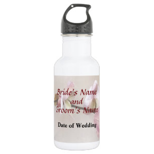 Botella De Agua Delicada Falenopsis Rosa Boda Orquídea