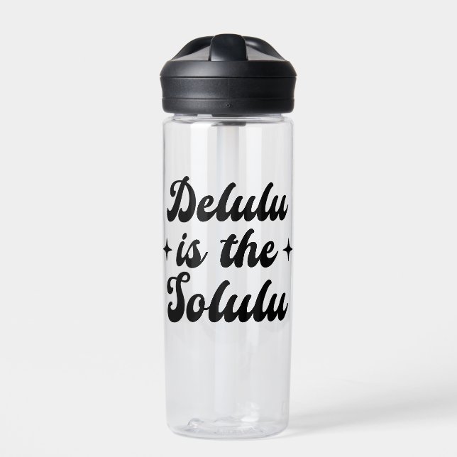 Botella De Agua Delulu Es El Solulu (Delante)