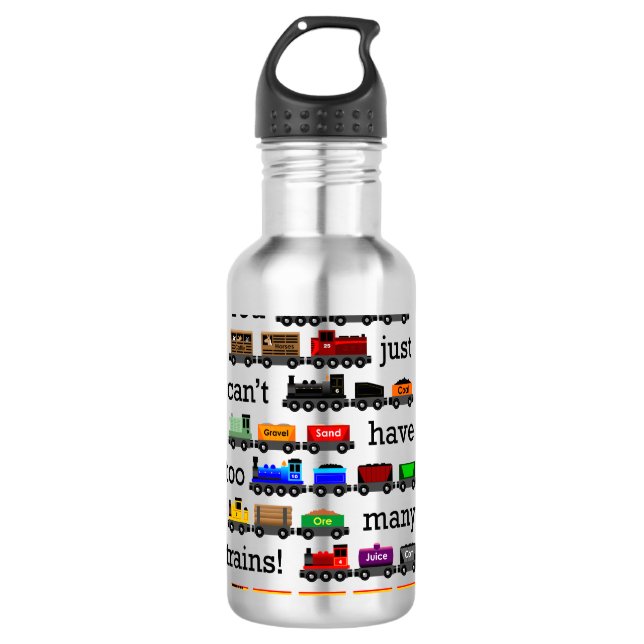 Botella De Agua Demasiados trenes (Anverso)