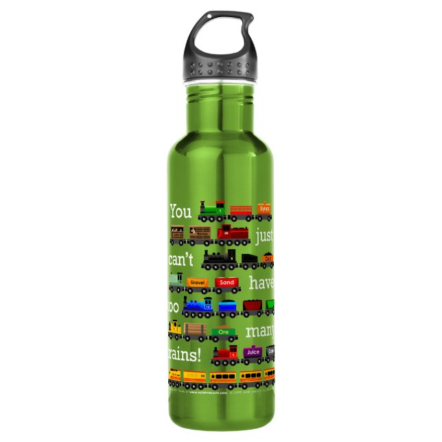 Botella De Agua Demasiados trenes (Anverso)