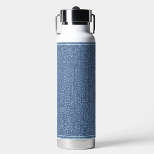 BOTELLA DE AGUA DENIM TEXTURE BLUE STYLE PATTERN