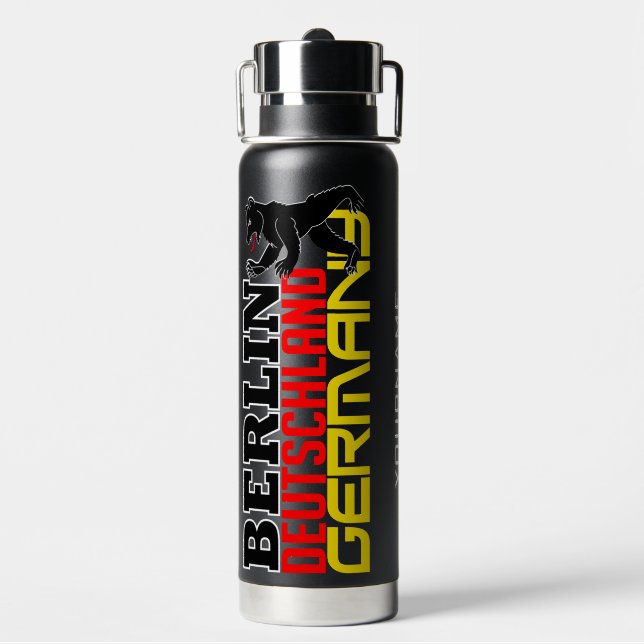 Botella De Agua Denominación de aduana BERLIN Alemania (Reverso)