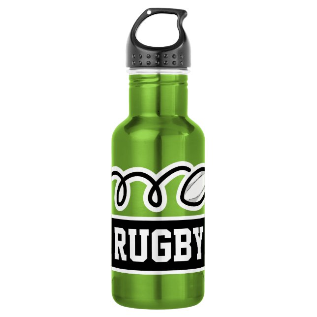 Botella De Agua Denominación personalizada regalo deportivo de rug (Anverso)