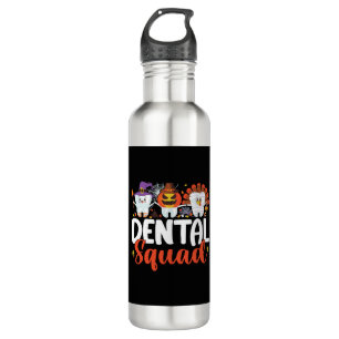 Botella De Agua Dental Squad Tooth Dentive Acción de Gracias Hallo