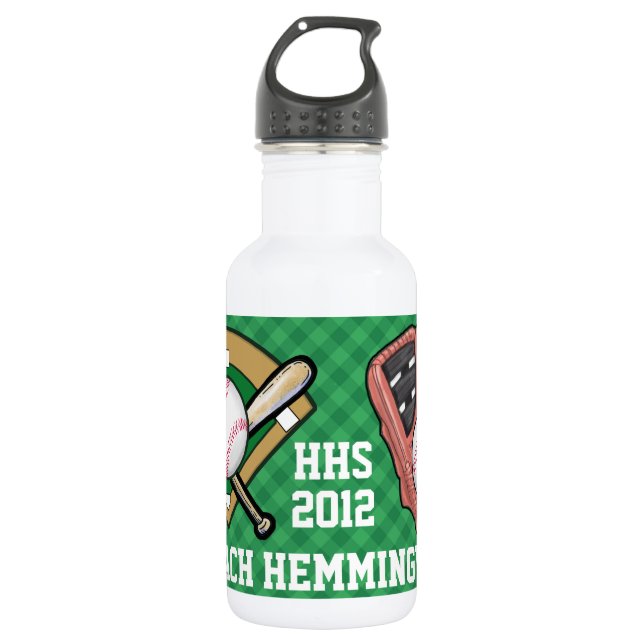 Botella De Agua Deporte - Béisbol - SRF (Anverso)