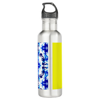 Botella De Agua Deporte de snowboard azul cielo amarillo