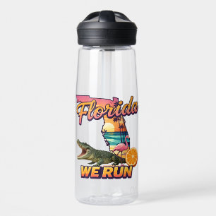 Botella De Agua Deportes Cocodrilo Flamenco Atardecer Florida Corr