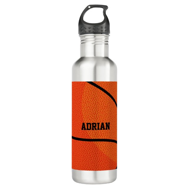 Botella De Agua Deportes de baloncesto personalizados (Anverso)