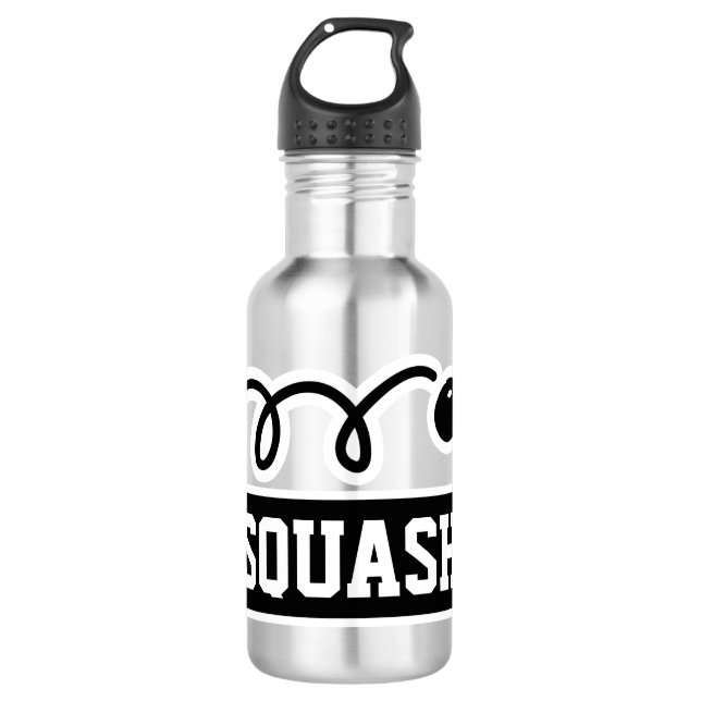 Botella De Agua Deportes de squash con nombres personalizados pers (Anverso)