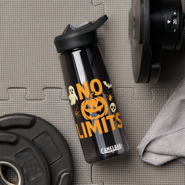 Botella de agua deportiva de Halloween sin límites (Gimnasio (girado))