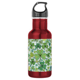 Botella de agua deportiva elegante azul y verde de
