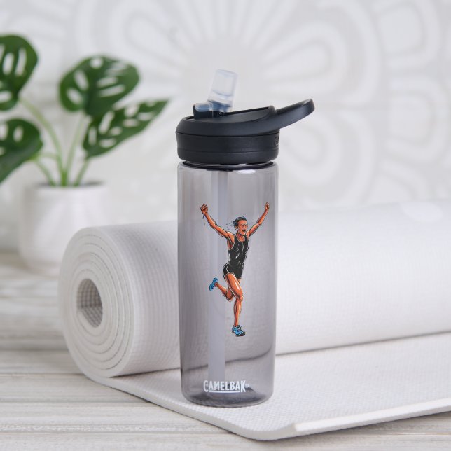 Botella de agua deportiva Runner & Racer (Yoga (girado))