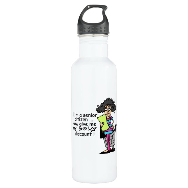 Botella De Agua Descuento para adultos mayores (Anverso)