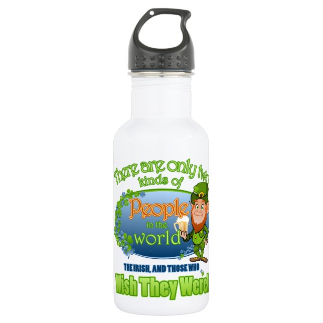 Botella De Agua Deseo usted era irlandés (Ver 2) (Anverso)