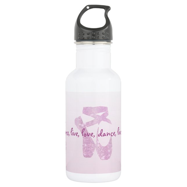 Botella De Agua deslizadores rosados (Anverso)
