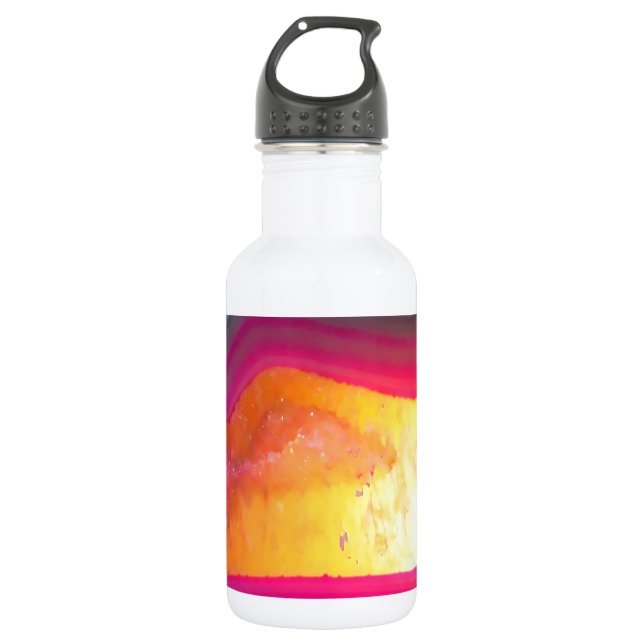 Botella De Agua Deslumbramiento de Geode Rosa de Caída (Anverso)