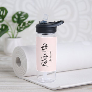Botella De Agua Despedida de soltera futura Sra. Rosa Claro 