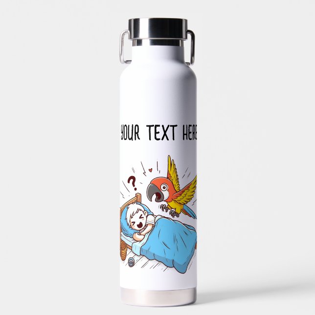 BOTELLA DE AGUA DESPIERTA DE ALARMA PARROT (Delantero)