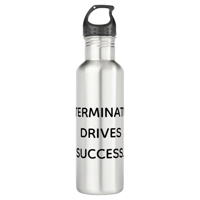 Botella De Agua Determination Drives Success Motivational  (Anverso)