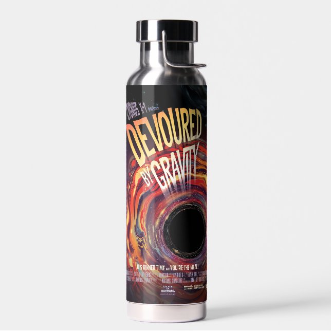 Botella De Agua Devorado Por Gravedad Halloween Hole Horror Negro (Izquierdo)