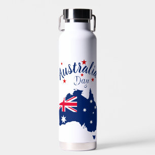 Botella De Agua Día de Australia Azul y Blanco Rojo
