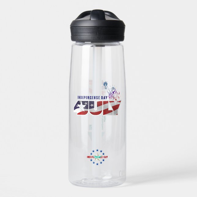 Botella De Agua Día de la Independencia (Delante)