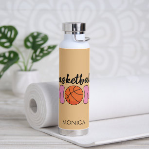 Botella De Agua Día de la Madre de básquetbol con mamá personaliza