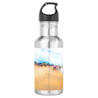 Botella De Agua Día de la niebla en la playa
