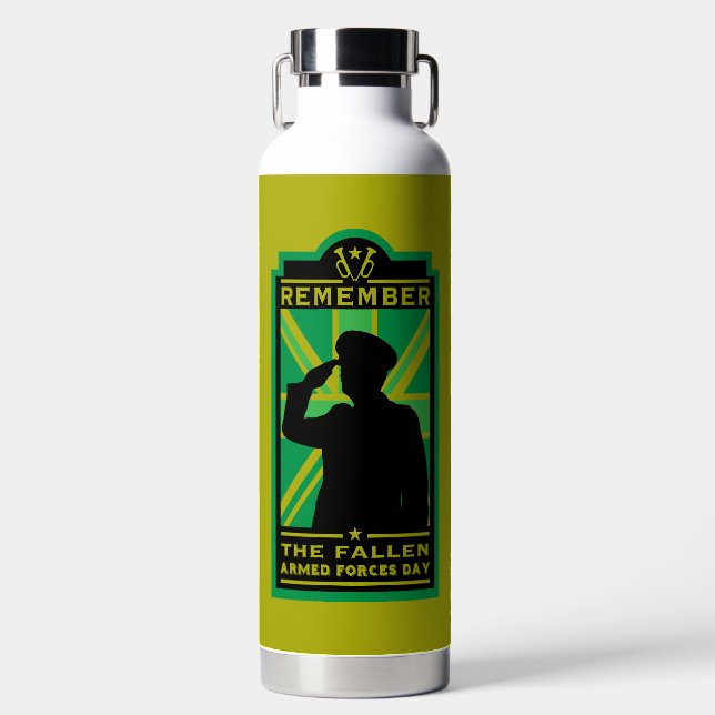 Botella De Agua Día de las Fuerzas Armadas Británicas (Delantero)