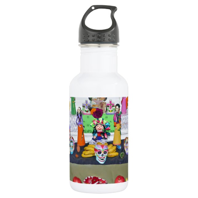 Botella De Agua Dia de los Muertos (Anverso)