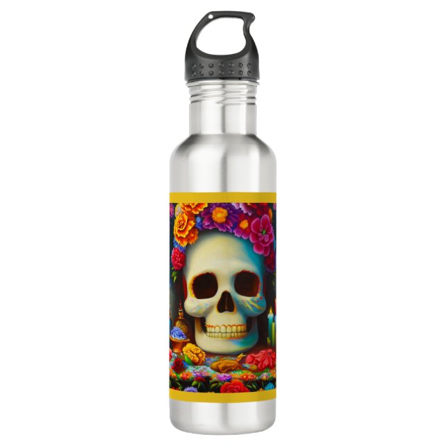 Botella De Agua Día de los Muertos 4 (Anverso)